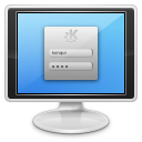 Computer monitor login screen