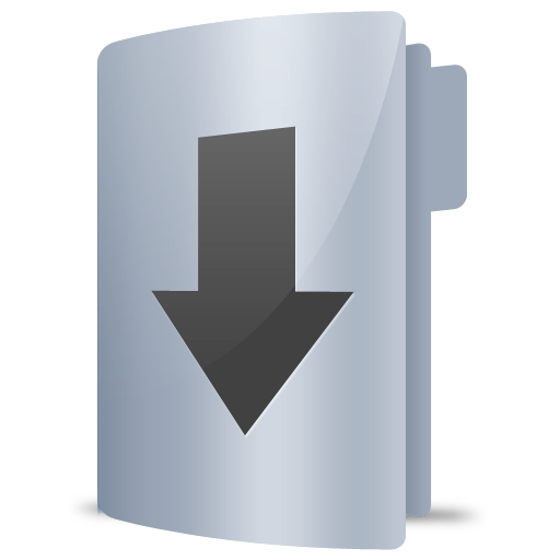 Downloads folder down arrow