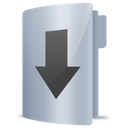 Downloads folder down arrow