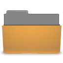 Orange folder open