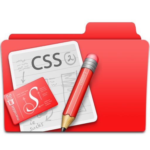 Web design red css folder edit