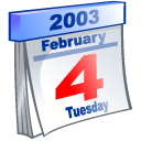 Calendar february 2003 date event