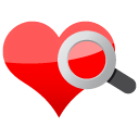 Magnifier search heart love