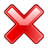Exit remove no cancel x delete reject