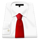 Shirt red tie