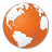 Orange world globe internet earth