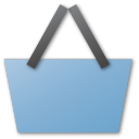 Shopping blue basket