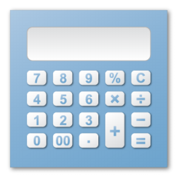 Calculator blue