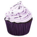 Sweet purple cupcake
