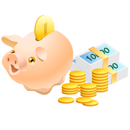 Cash Safe Money Coins Piggy Bank Pig Vector Money Icons 256px Icon Gallery