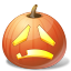Halloween pumpkin sad jack o lantern