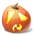 Shock halloween pumpkin jack o lantern