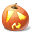 Shock halloween pumpkin jack o lantern