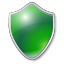 Shield antivirus protection green