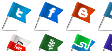 Flag Social Media Icons Set
