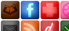 Glowing Social Network Icons