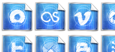 Blue Print social icons