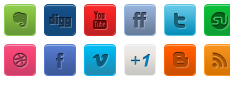 A Clean Mini Social Media Icon Set